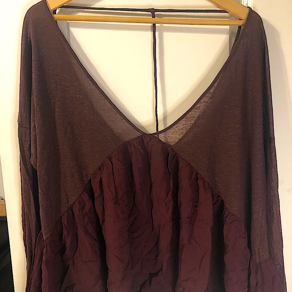 Slouchy Babydoll Long Sleeved Top